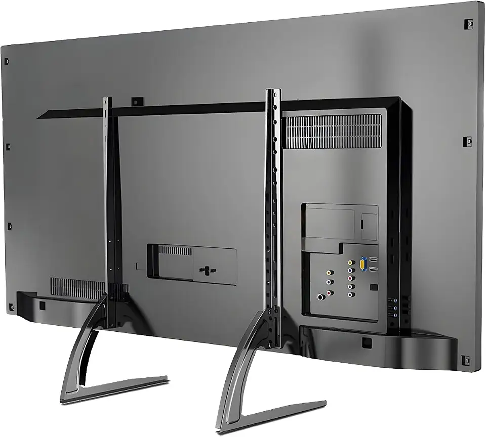 Suporte Universal para TV de Mesa 42 a 75 Polegadas, Base Ajustável com Capacidade de até 45 kg, Compatível com VESA 150x150 a 500x500 mm, Estrutura em Aço Reforçado com Apoio Antiderrapante