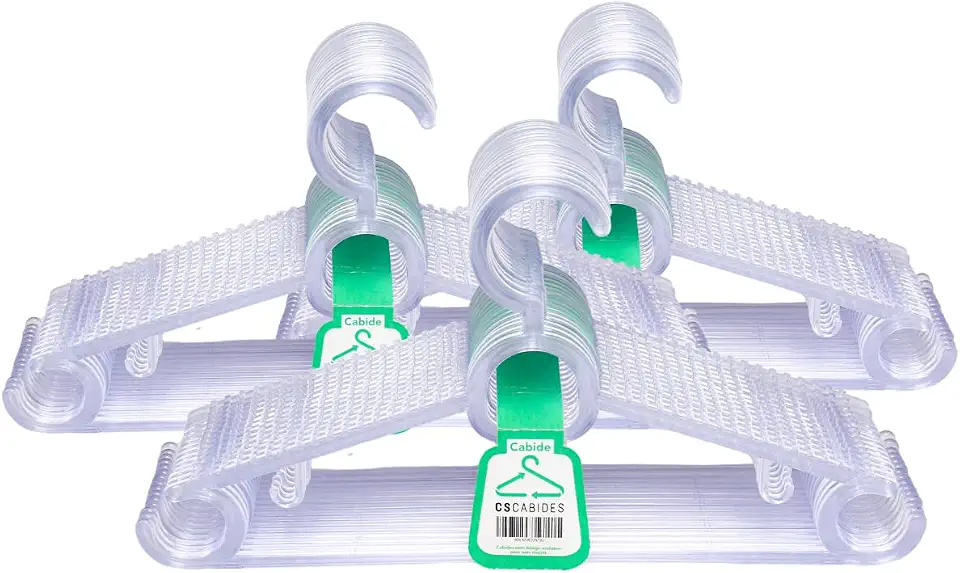 Kit 20 Cabides Acrilicos Transparentes Cabide Antideslizante Resistente Reforçado Resistente Para Roupas Camisetas Calças cintos Gravatas Multifuncional CSCABIDES