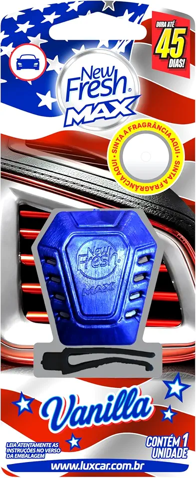 Luxcar New Fresh Max Verry Vanilla – Aromatizante Automotivo para Saída de Ar