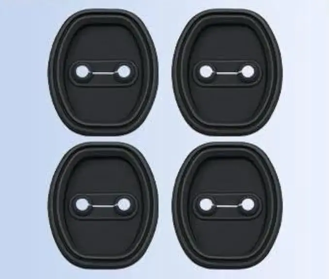 Kit 4 Peças Protetor Anti Impacto para Porta de Carro – Amortecedor Borracha Universal Anti Colisão e Redutor de Ruídos (Preto)