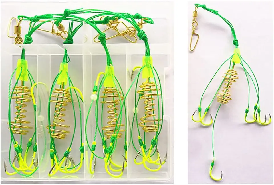 Chuveirinho Para Pesca Kit COM 4 UNID Com 6 Anzóis Cada