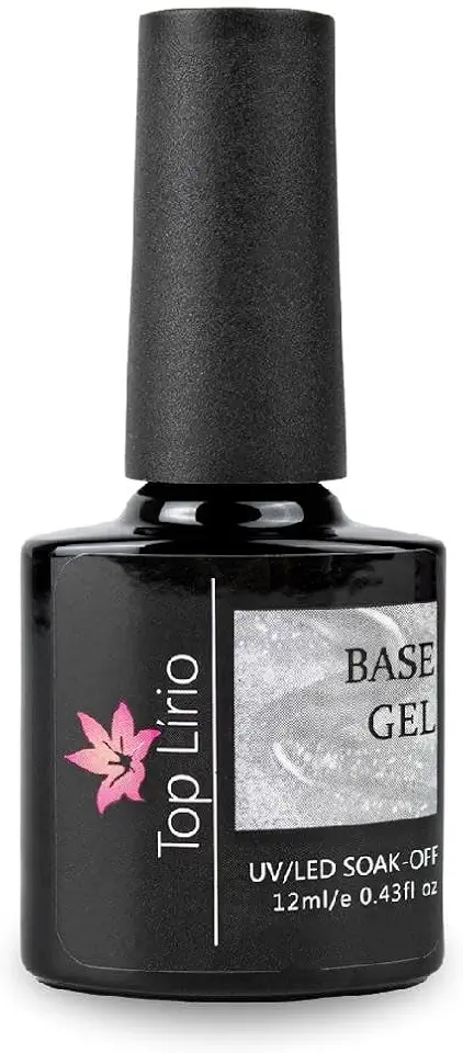 Top Lirio Base Gel para Unhas, UV/LED Soak-Off, 12ml, Transparente
