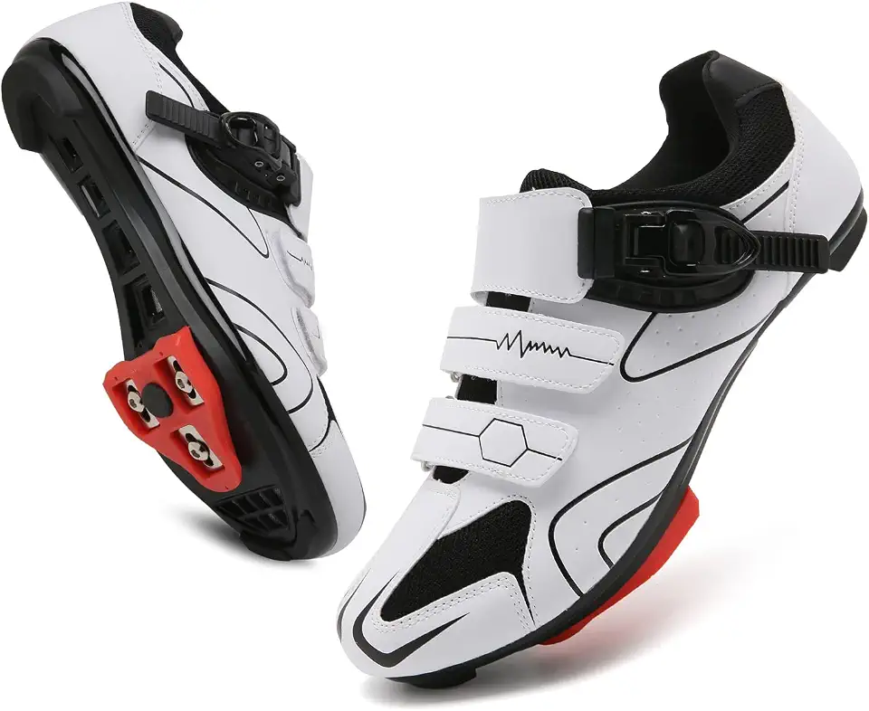 Sapatos de Ciclismo Masculinos E Femininos Compatíveis com Pedais Peloton para Bicicleta Ergométrica, com Encaixe para Sapatilhas de Ciclismo de Estrada E Tacos Look Delta Pré-Instalados 43