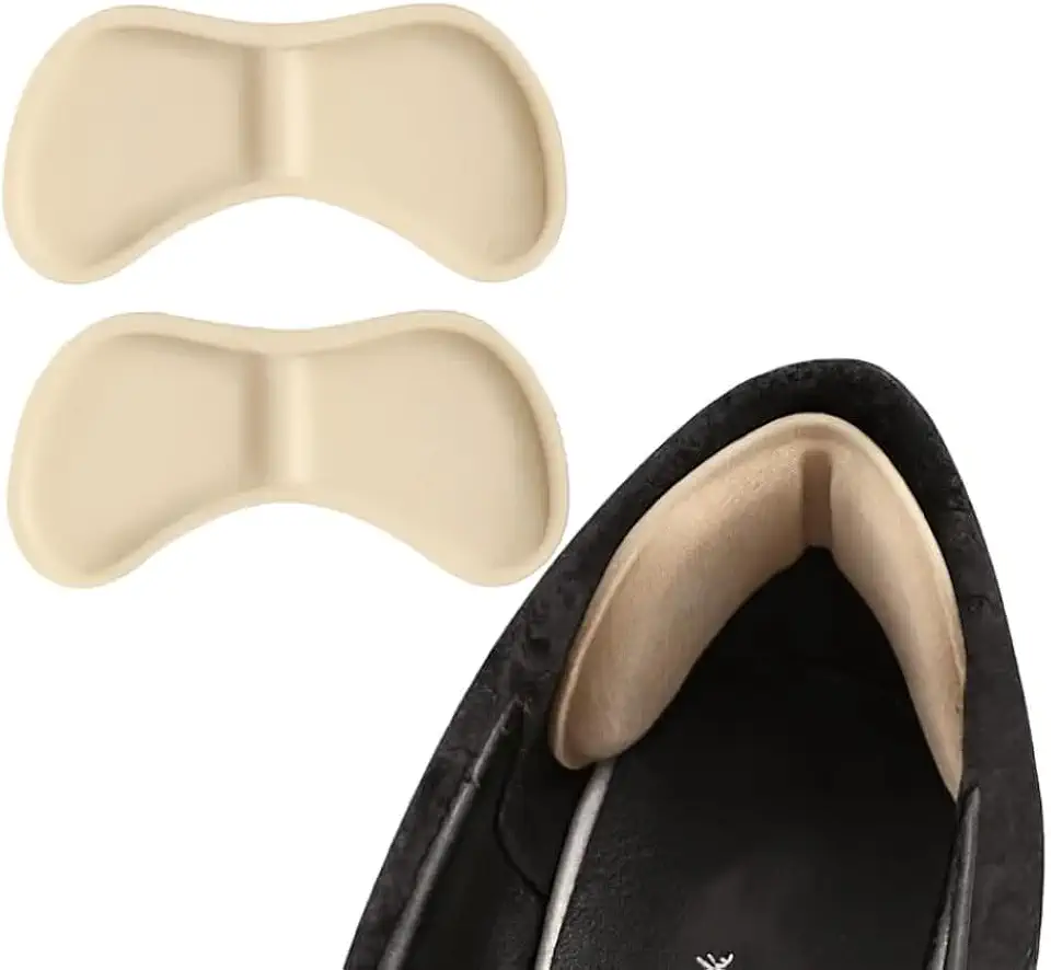 Par Protetor de Calcanhar Ortopédico Autoadesivo Anti Dor e Bolhas para Sapatos e Salto Alto Espuma EVA Adesivo Resistente Formato anatômico Leve e Discreto