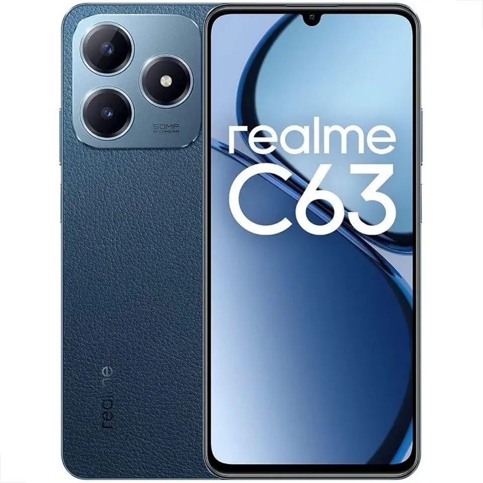 Realme C63-128GB - 6GB Ram - Câmera 50MP - Bateria 5000mAh - Tela de 6,74'' - Azul