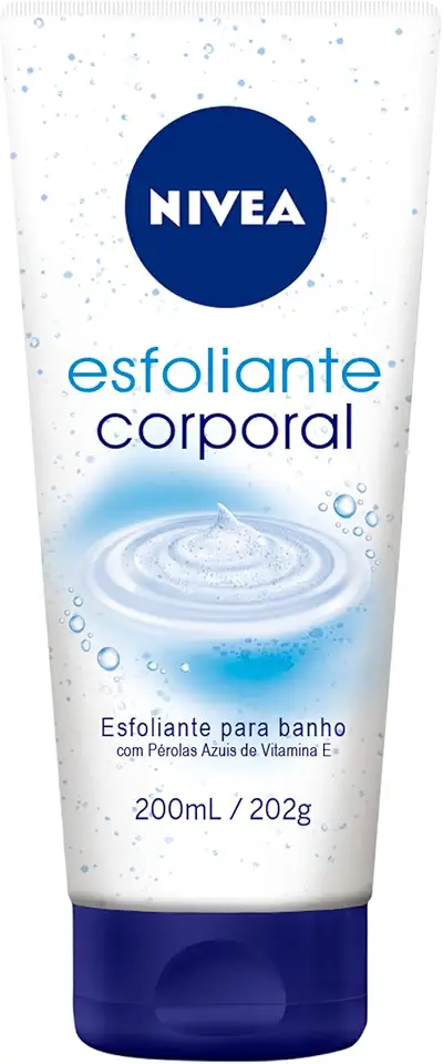 NIVEA Esfoliante Corporal para Banho 200ml, Esfoliação Suave, Remove Impurezas, Renovação Celular, Pele Uniforme e Macia