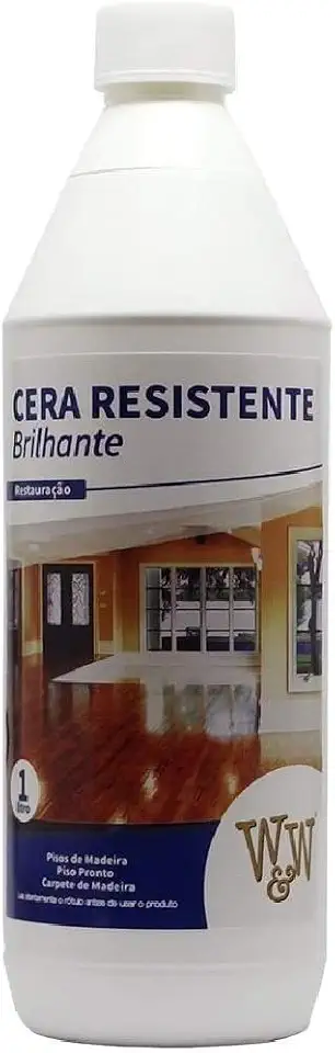 Cera Para Piso De Madeira Resistente Brilhante - W&w 1l
