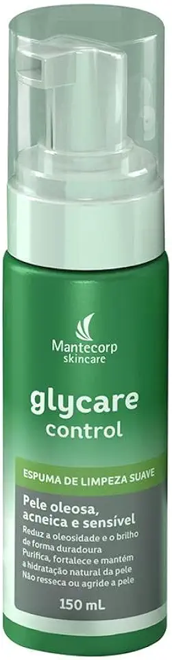 Espuma de Limpeza Facial Glycare Control - 150ml - Controle do Brilho e Auxílio na Prevenção da Acne - Pele Mista a Oleosa - Mantecorp