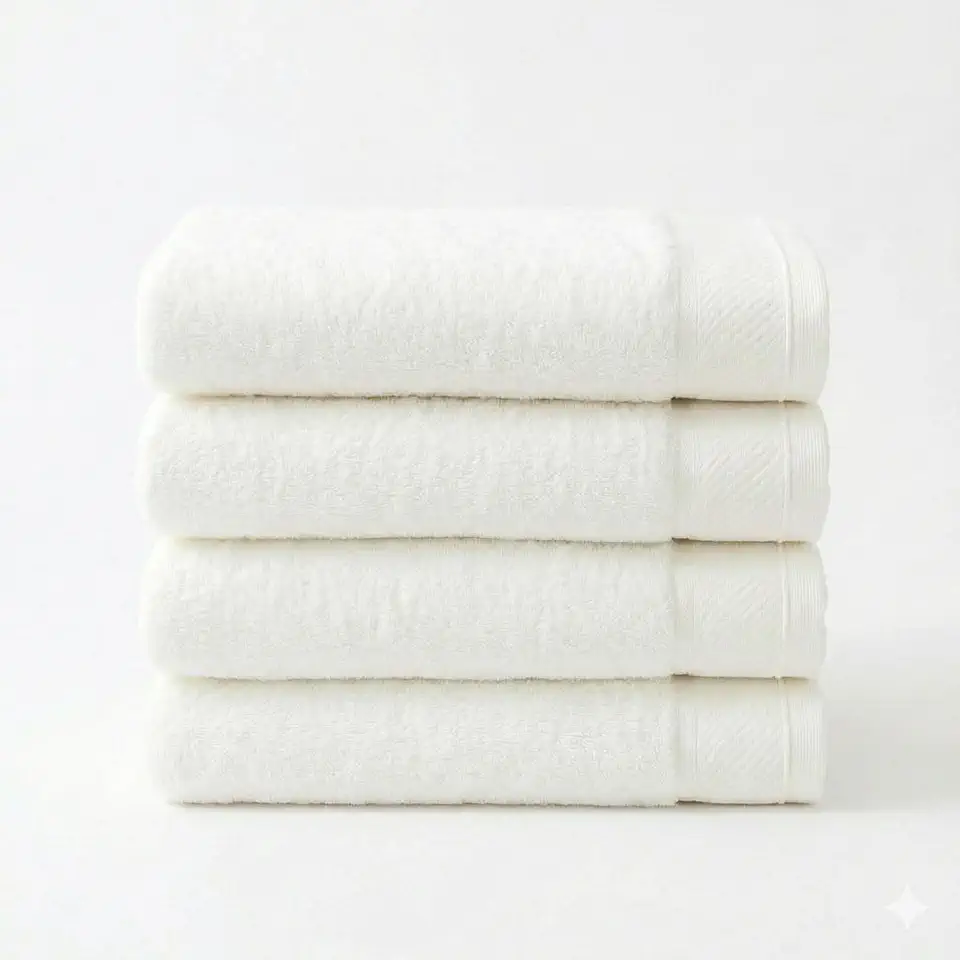 Kit 4 Toalhas De Rosto Brancas 100% Algodão 500 G/m2 Macia