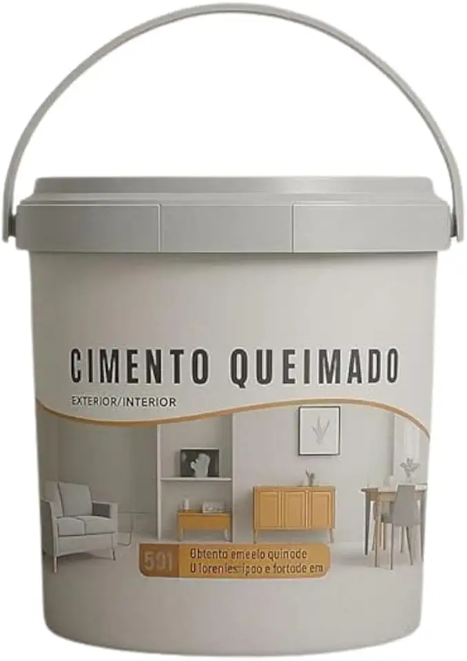 Revestimento Cimento Queimado Piso E Parede Pronto Pra Uso 5Kg | Acabamento moderno estilo cimento queimado