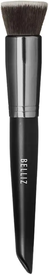 Pincel Kabuki Reto, Belliz, Preto/ Cinza/ Branco