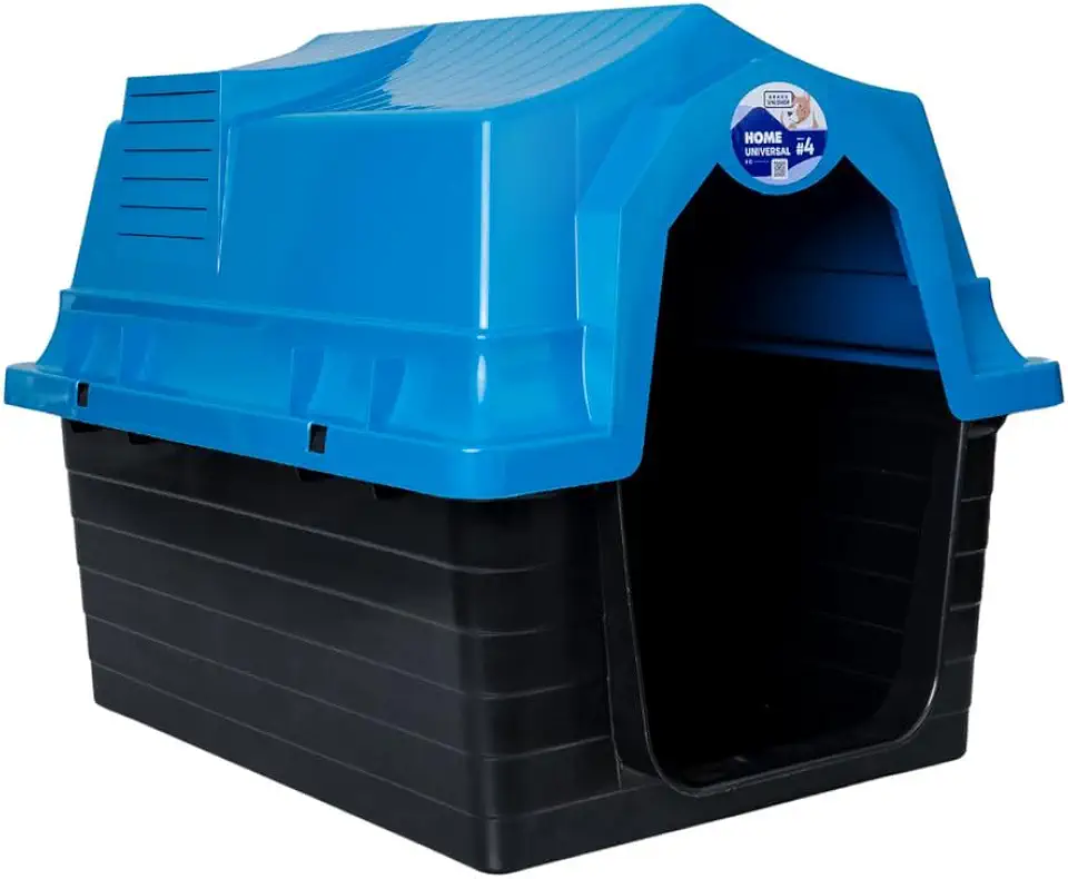 Casinha Pet N4 Para Cachorro De Pequeno E Médio Porte Proteção Contra Raios (Azul)