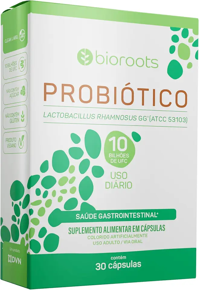 Probiótico 10 Bilhões de UFC 30 Cápsulas - Bioroots - Equilíbrio da Flora Intestinal