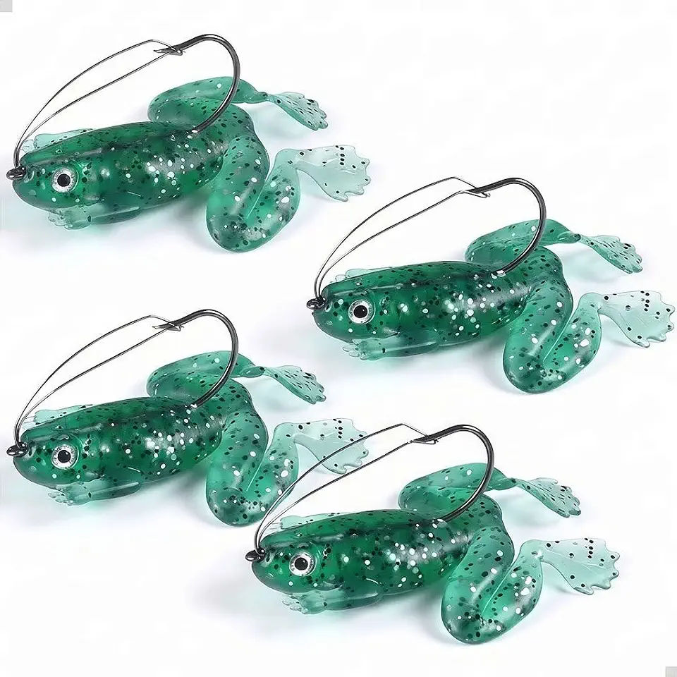 Kit 4x Isca Artificial Sapo Soft Anti Enrosco Traíra Tucunaré 5,5cm