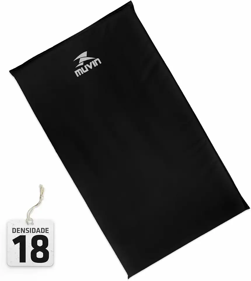Colchonete de Exercícios em Espuma Densidade 18 Muvin Basics - Tamanho 95cm x 55cm x 3cm - Impermeável - Costura Reforçada - Fitness Funcional - Treino em Casa - Ginástica
