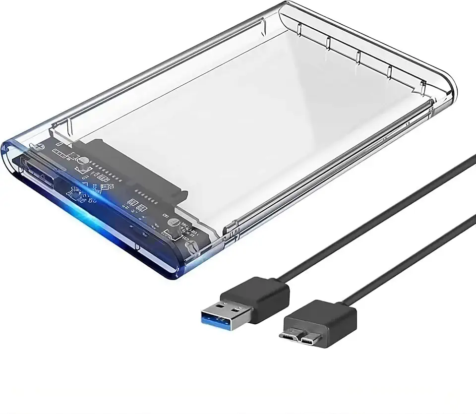 Case para HD Externo SATA 3 USB 3.0 Alta Velocidade Compacto Plug & Play até 5TB Compatível Windows e Mac Suporta SDD e HD Linha Premium