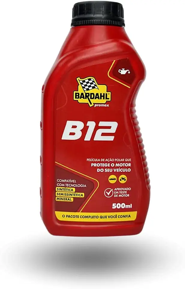 Aditivo oleo motor bardahl motores alc/gas bardahl b12 plus 500ML (Embalagem pode ter variações)