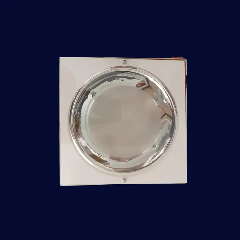 Luminária Plafon Quadrado de Embutir 23x23 Forro de Gesso, Madeira ou PVC, para 2 Lâmpadas Bulbo de Led até 12w
