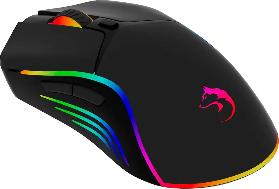 Mouse Gamer Fade RGB 8000DPI com Software 7 Botões Programáveis DPI Ajustável Sensor Gamer Ozzix Para PC Notebook PS4 PS5 Xbox