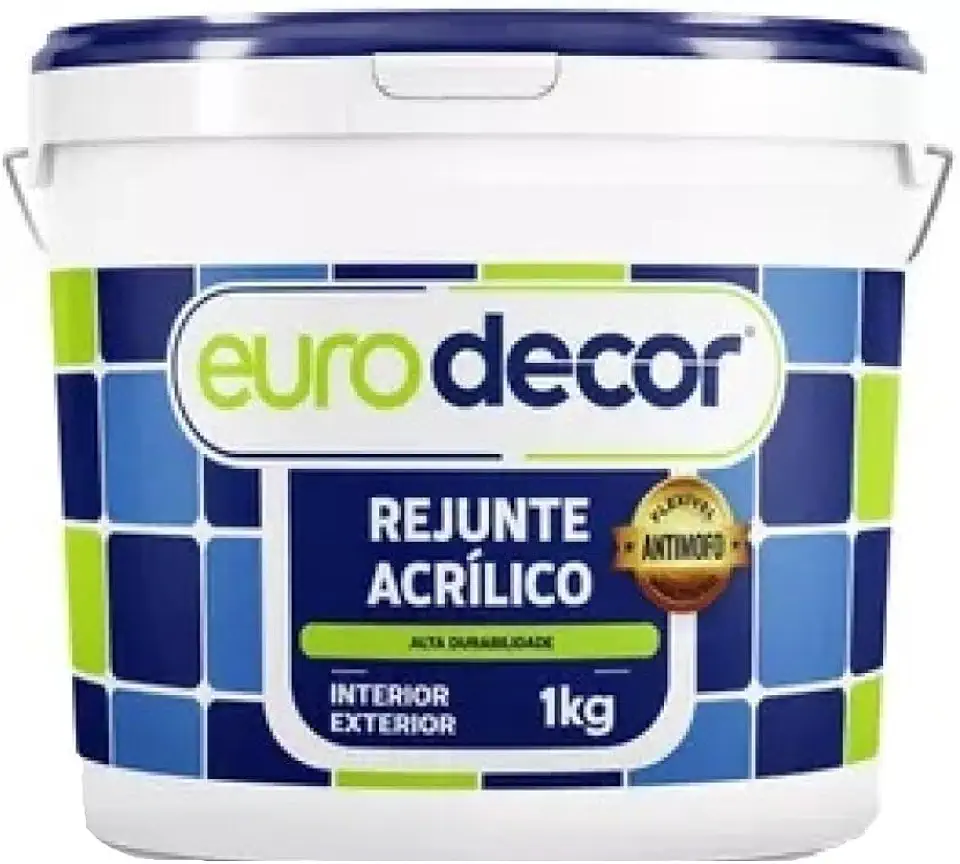 Rejunte Líquido Acrílico 1KG Antimofo Banheiro Interno e Externo com Rodinho Aplicador (Grafite)