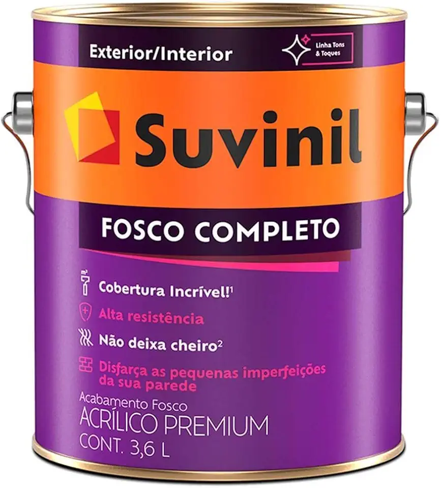Tinta Suvinil para parede acrilico fosco completo 3,6L - Palha - 53400665