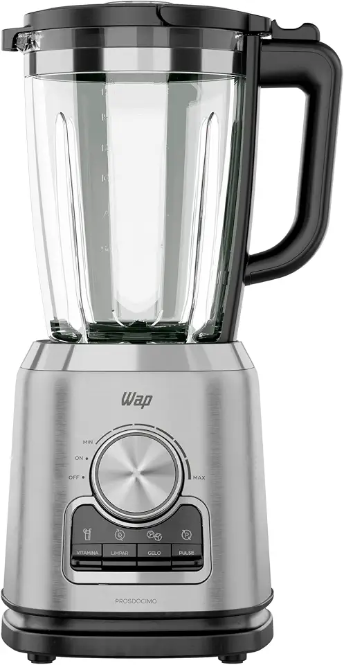 WAP Liquidificador com Copo de Vidro WAP WB2000 2 Litros com Velocidade Variável 900W 127V