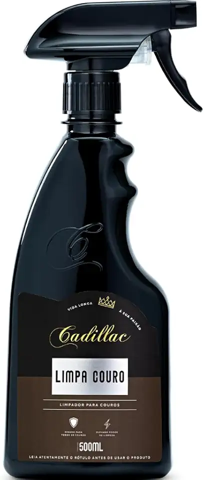 PRODUTO PARA LIMPAR COURO BANCO BOLSAS SAPATOS COURO EM GERAL CADILLAC 500 ML