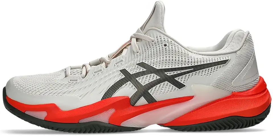 Tênis ASICS Court FF 3 Clay Masculino para Saibro - Creme e Vermelho