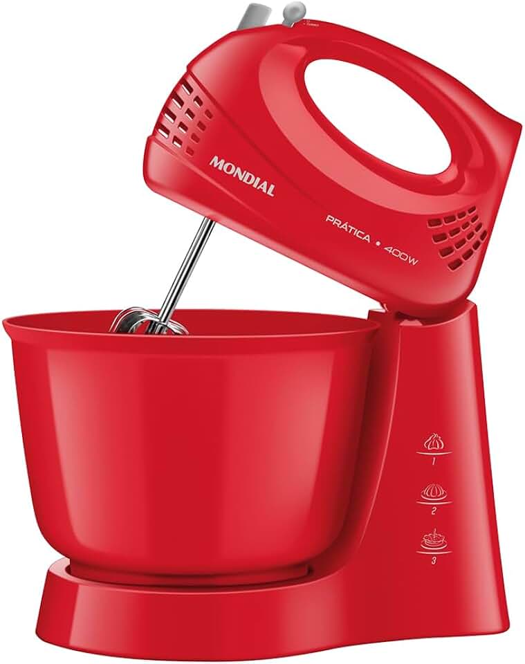 MONDIAL Batedeira Power Prática, Vermelho, 400W, 110V - B-44-R