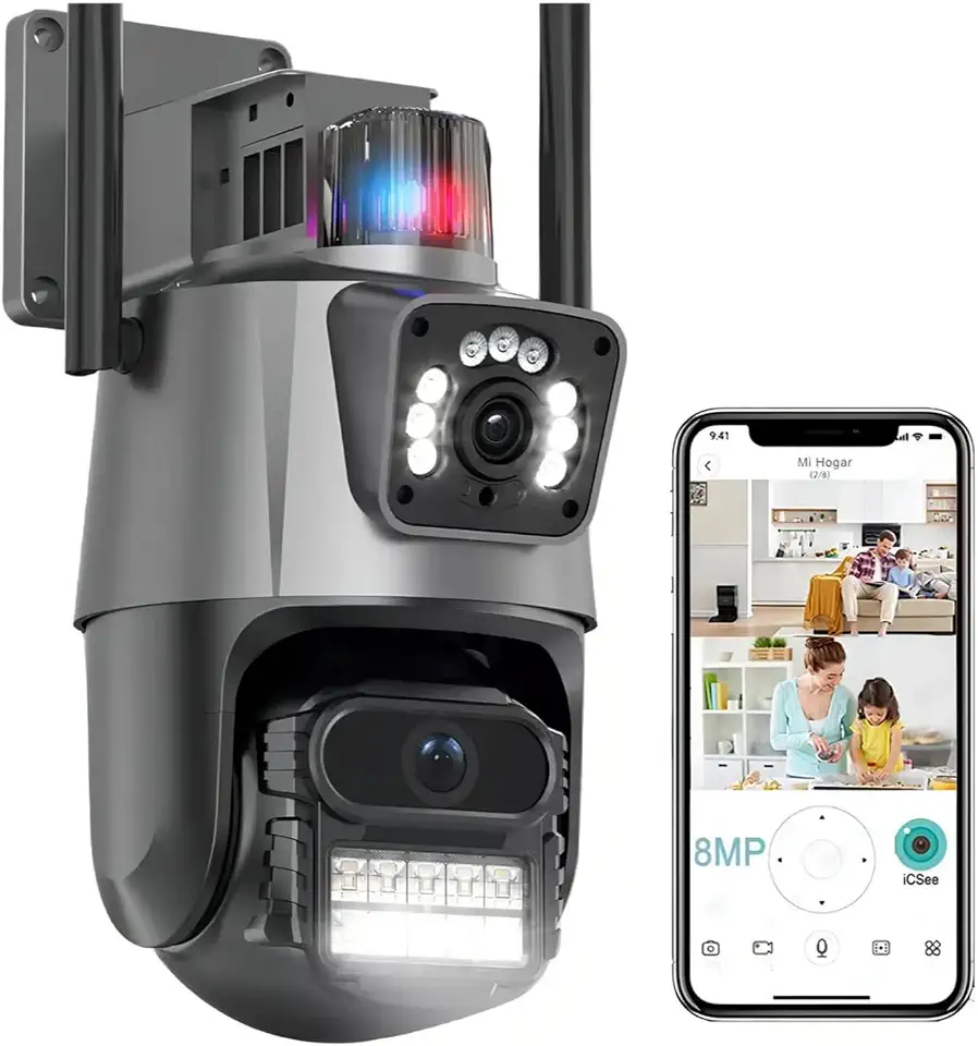 JL PROTEC Câmera de Segurança,Wifi 1080p 360° Full Hd Prova D'áGua Infravermelho Ip Wifi Lente Dupla 6mp (IPSKY2-1)