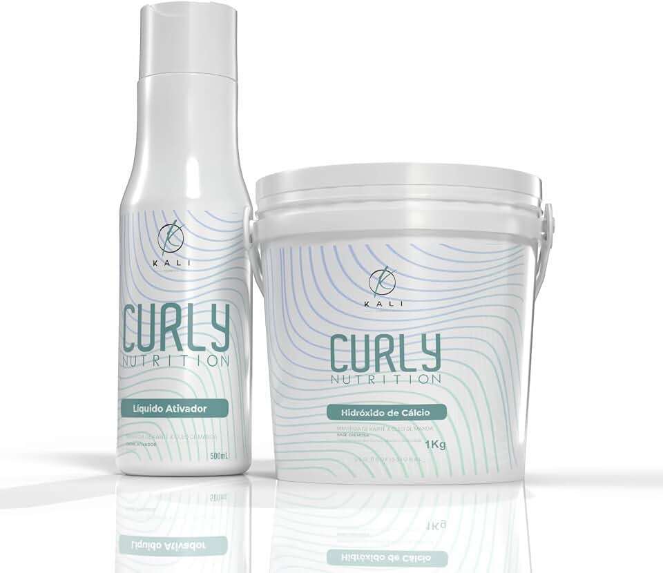 Kali Cosmetics, Kit Relaxamento para Cachos Guanidina 1Kg e Líquido Ativador 500ml