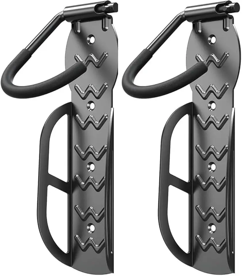 Kit 2 Suporte de Parede para Bicicleta Cabides de Bicicleta para Garagem Gancho Vertical para Armazenamento Interno Resistente Suporta até 30 Kg