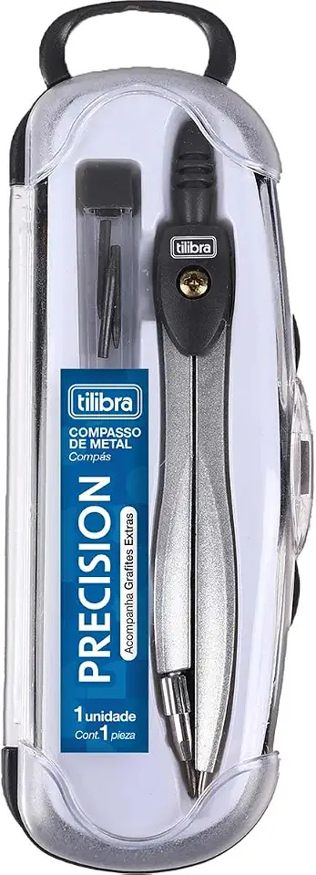 Tilibra - Compasso Escolar sem Tira-Linha Precision com Estojo