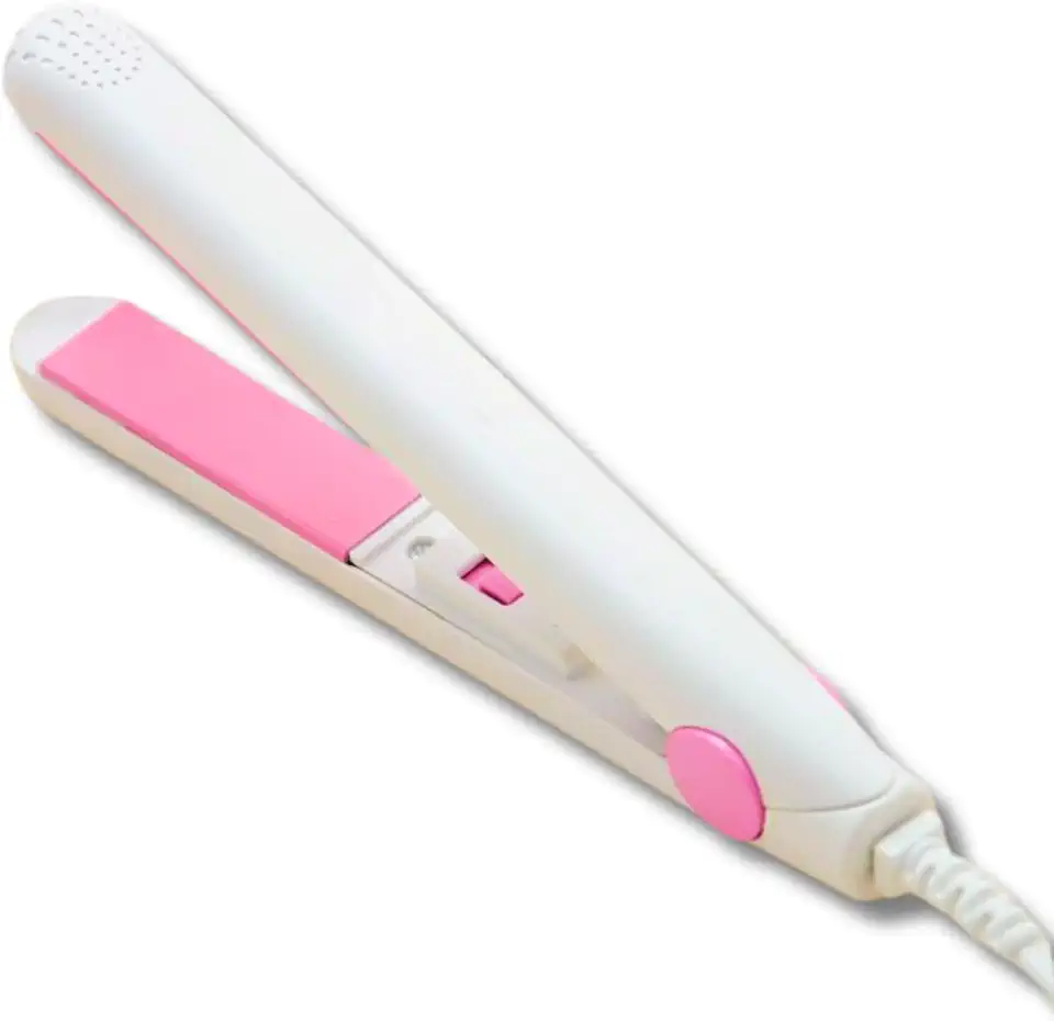 Mini Chapinha Prancha de Cabelo Portátil para Franja e Barba Premium Presente Mini Kit Viagem Travel - Cores Diversas (Branco)