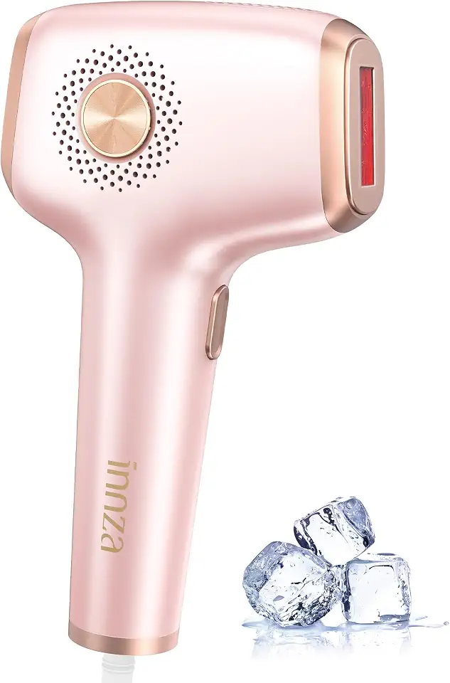 Depilador IPL INNZA com Resfriamento, 999.999 Flashes, Remoção de Pelos Permanente, Cor Ouro Rosa