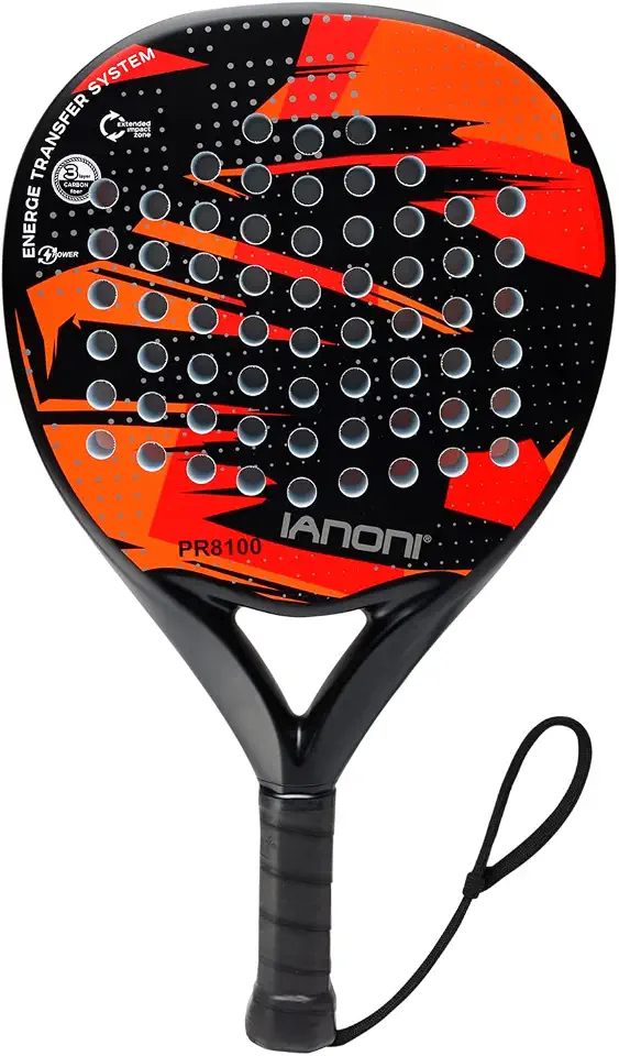 Raquete de padel com superfície de fibra de carbono com memória EVA núcleo de espuma flexível raquete de padel leve