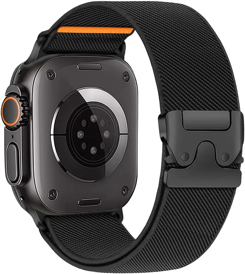 Pulseiras Elásticas para Apple Watch Ultra 3/2 Pulseira 49 mm 46 mm 40 mm 44 mm 45 mm 41 mm 42 mm 38 mm, Fita de Tecido de Nylon Fecho de Paraquedas Pulseira Esportiva para Apple Watch 11/10 iWatch 9