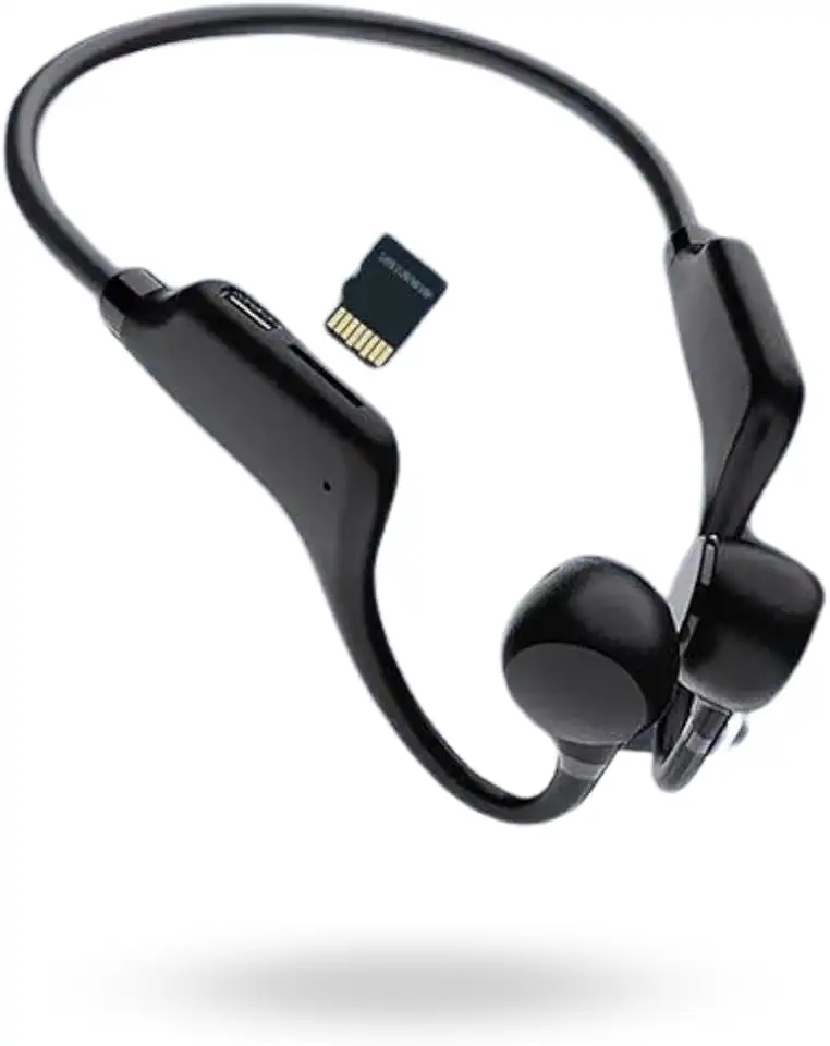 Fone Bluetooth Condução Ossea Esportivo Sem Fio Para Corrida Academia Com Entrada Micro Sd