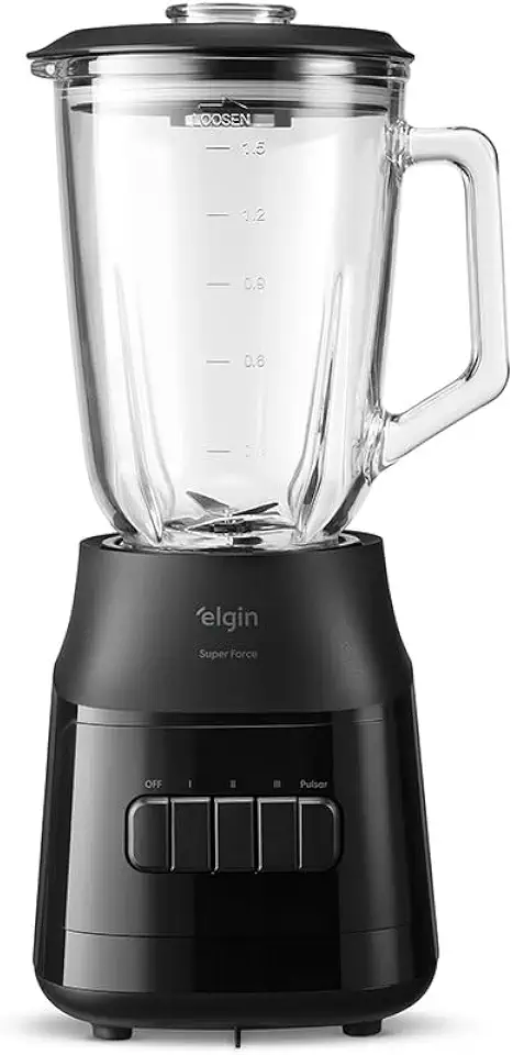 Liquidificador Super Force Elgin com Jarra de Vidro de 1,9L 900W 110V