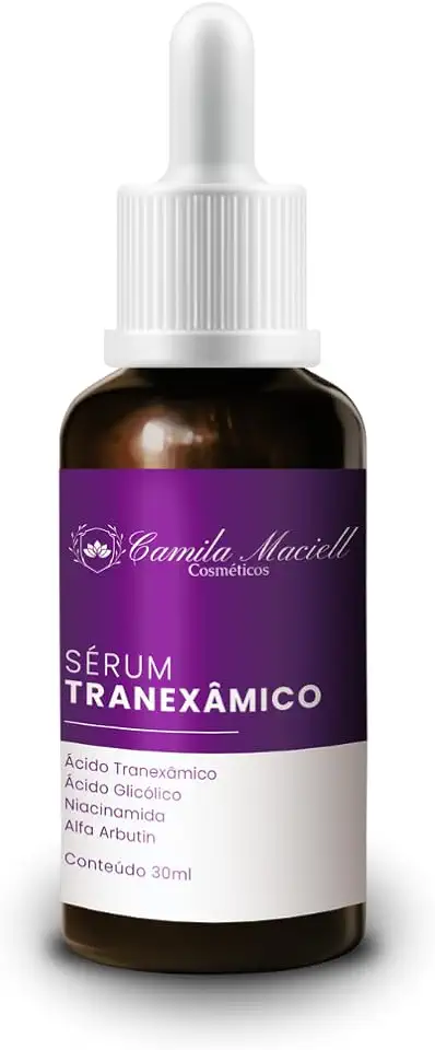 Novo Sérum Facial Tranexâmico - Clareamento Inteligente para Manchas e Melasma com Ácido Tranexâmico, Ácido Glicólico - Camila Maciell, 30ml