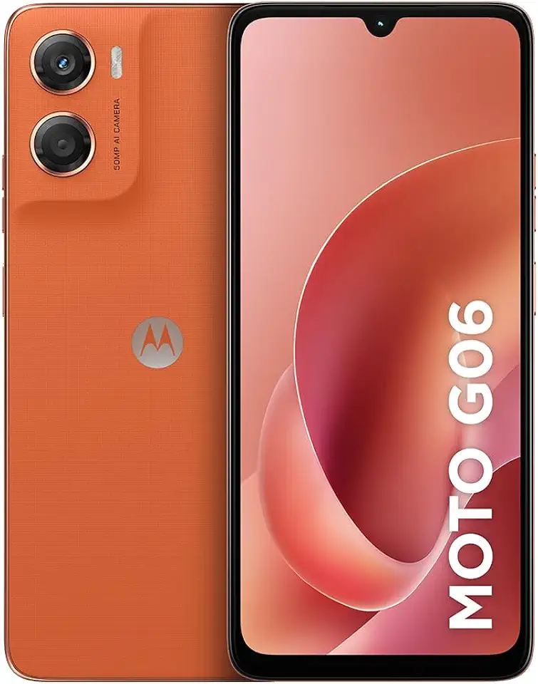 Smartphone Motorola Moto g06-128GB 12GB (4GB RAM + 8GB Ram Boost) e Camera 50MP com AI Bateria de 5200 mAh Tela 6.9" - Laranja