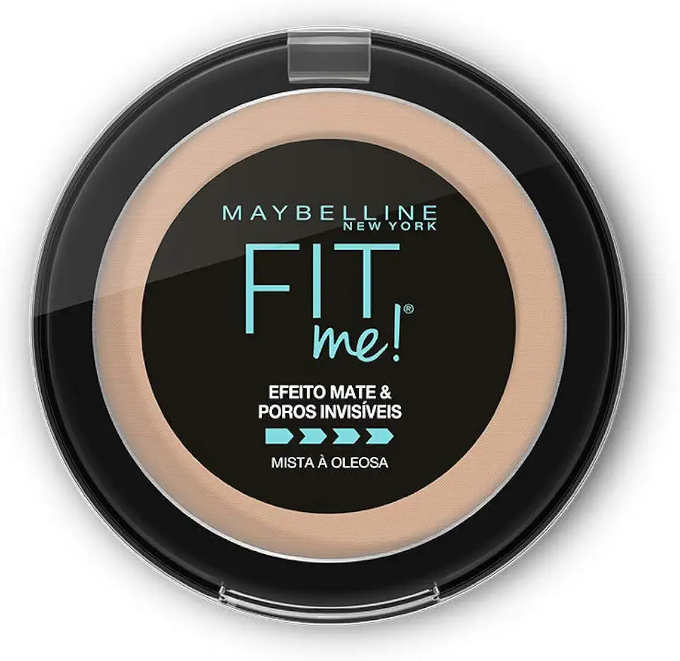 Maybelline NY Pó Compacto Fit Me Efeito Mate e Poros Invisíveis Médio Claro Neutro N03, 100% matte, controla o brilho, sela a maquiagem, disfarça poros e dura até 12 horas