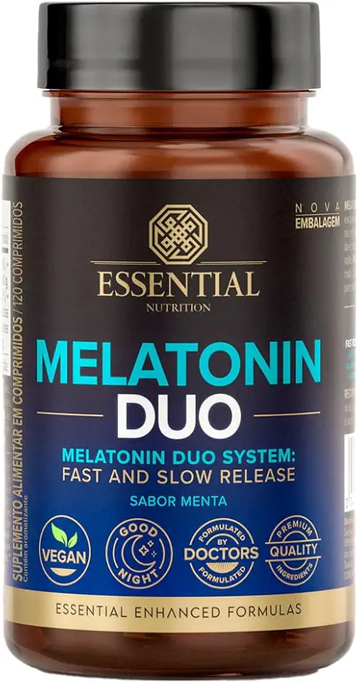 Melatonina Duo 120Caps sabor Menta - Essential Nutrition