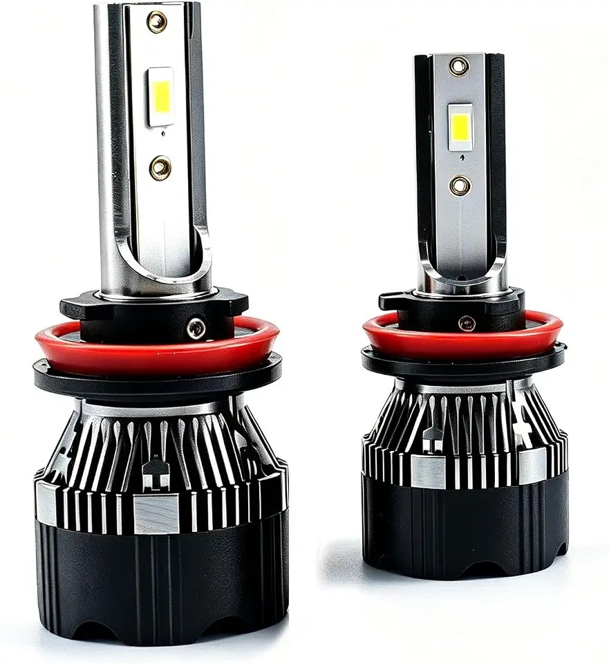 Par Lâmpada Super LED H11 Kit Ultra LED 9600LM 6500K 65W 12-24V CSP 3570 Branco Frio para Farol Automotivo, Kit Canceleira CANbus Sem Erro Plug & Play (H11)