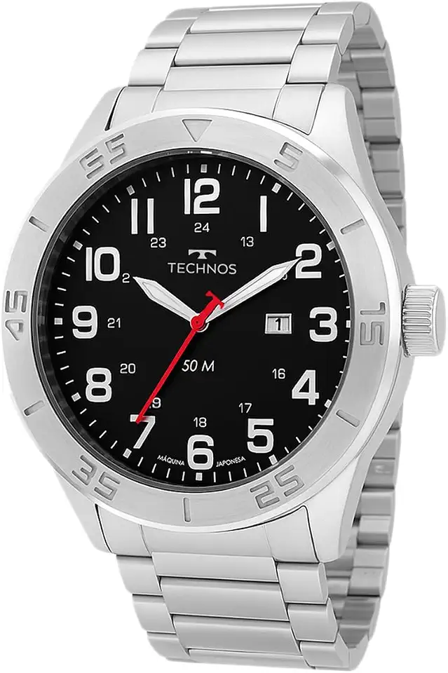 Relógio Technos Masculino Militar Prata - 2115NAO/1P