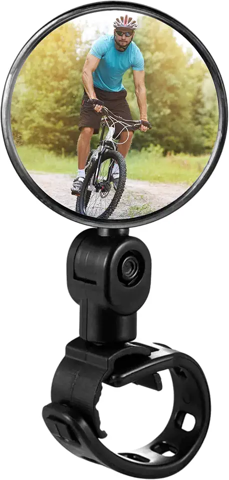 Espelho Retrovisor Bike Bicicleta Giratório 360º Convexo Para Guidão Amplo Ângulo de Visão e Mais Segurança no Pedal Ciclismo