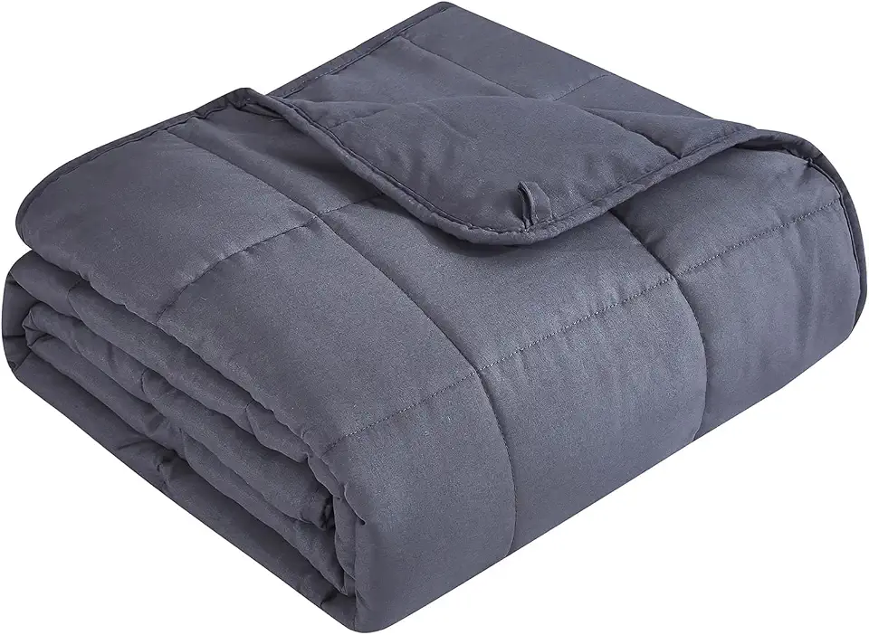 Topcee Cobertor pesado (9 kg 152 x 203 cm tamanho Queen) Cobertor pesado respirável refrescante material de microfibra com contas de vidro cobertor grande para adultos todas as estações verão outono
