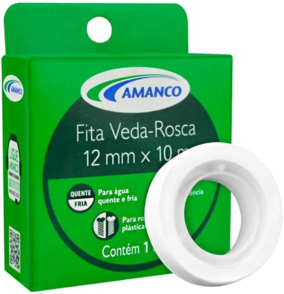Fita Veda Rosca 12mm X 10 Metros Amanco
