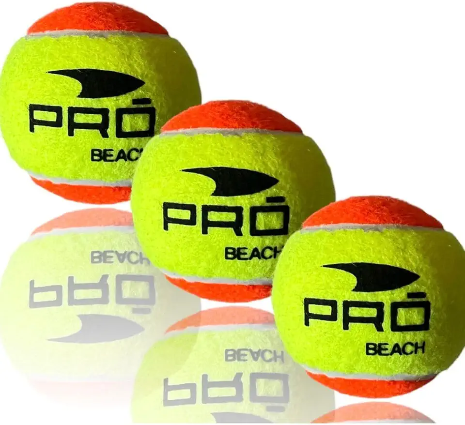 Kit com 3 Unidades Bola Beach Tennis PRO Stage 2 Aprovada ITF Beach Tenis Praia Treino