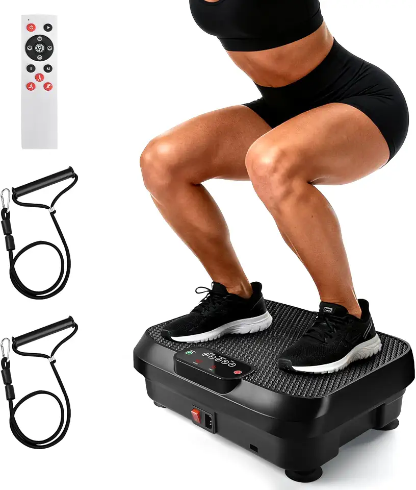 Elefor Plataforma Vibratória para Exercícios de Drenagem Linfática e Perda de Peso, Treino Completo para O Corpo Todo, Mini Shake Plate, Equipamento de Ginástica e Esportes
